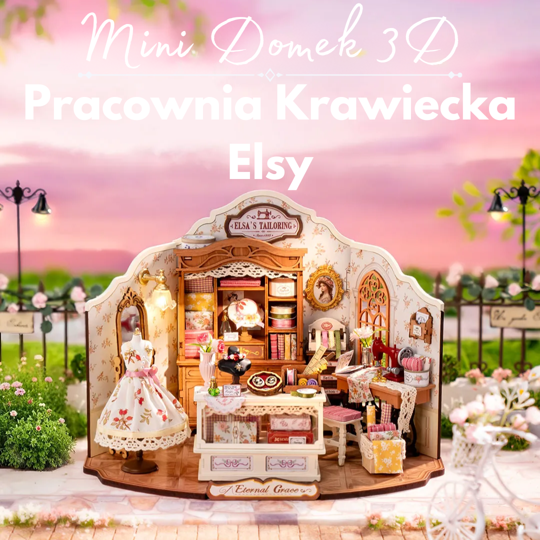 Mini Domek 3D - Pracownia krawiecka Elsy | Rolife – pomysł na prezent