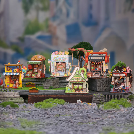 Book Shop TaleBox – Puzzle 3D Cutebee, miniaturowy domek DIY