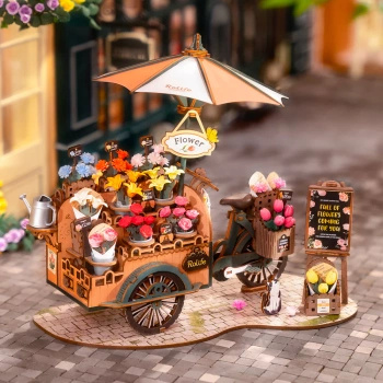 Stoisko Kwiatowe – Puzzle 3D Robotime, dekoracja DIY (187 el.)