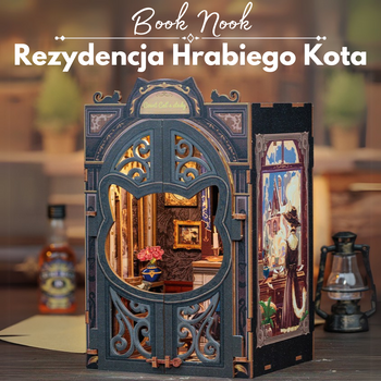 DIY Book Nook - Rezydencja Hrabiego Kota | Cutebee Miniaturowy Domek