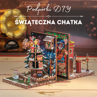 DIY Podpórki pod Książki - Świąteczna Chatka | Cutebee