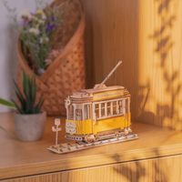 Zabytkowy Tramwaj Vintage – Puzzle 3D Rolife, model DIY