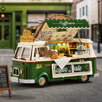Coffee Truck Leo's – Puzzle 3D Rolife, kawiarnia mobilna z LED