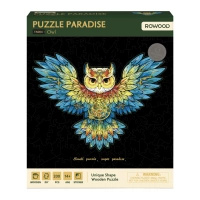 Sowa – Drewniane Puzzle Rowood 200 el., obraz do oprawienia