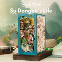 Su Dongpo’s Life – Chiński Gabinet Poety DIY Book Nook LED Puzzle 3D | CuteBee