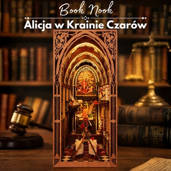 Book Nook DIY MiniCity – Alice's Evidence, motyw Alicja w Krainie Czarów