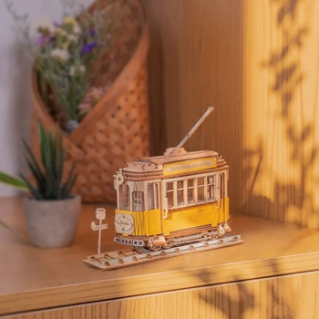 Zabytkowy Tramwaj Vintage – Puzzle 3D Rolife, model DIY