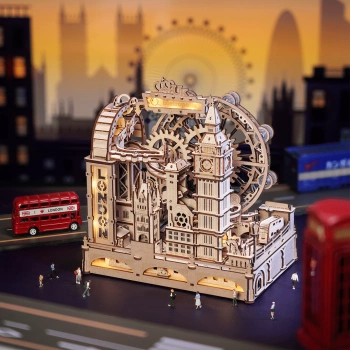Drewniany Zestaw Puzzle 3D - Marble Travel London  | ROKR