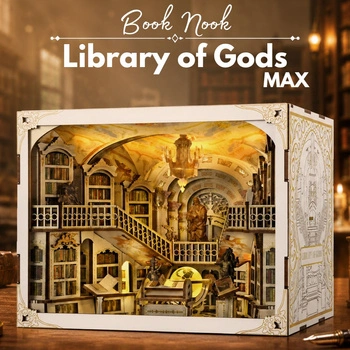 Library of Gods Max – DIY Book Nook MiniCity | Puzzle 3D Prezent