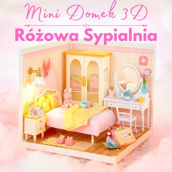 Mini Domek 3D - Różowa Sypialnia | Rolife
