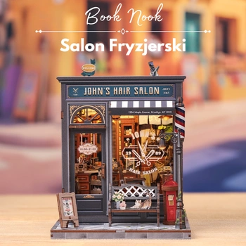 DIY Book Nook - Salon Fryzjerski | Cutebee Puzzle 3D