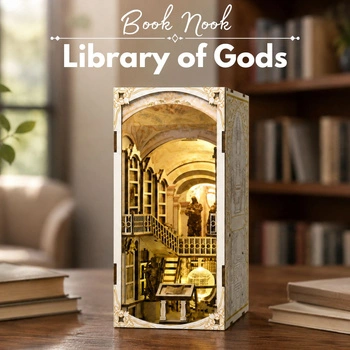 Library of Gods – DIY Book Nook Minicity | Puzzle 3D Prezent