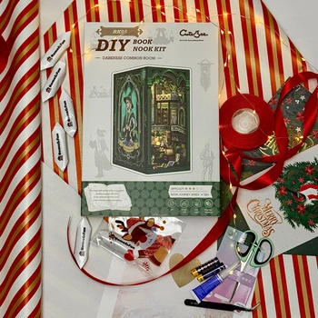 Zestaw Świąteczny Book Nook – Pokój Czarów | Dom Slytherin DIY 3D