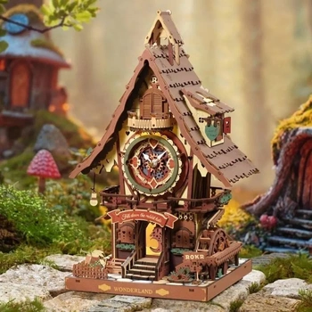 Zegar z Kukułką (wersja II) – Puzzle 3D ROKR z LED