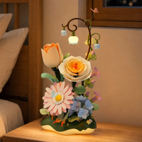 Garden Ramble – Puzzle 3D ROKR, bukiet kwiatów z LED (206 el.)